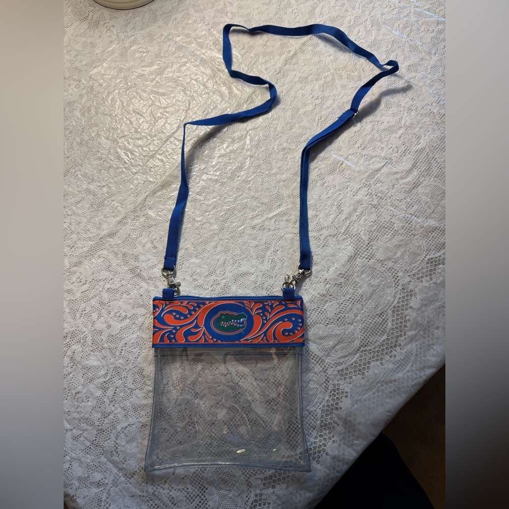 Florida Gators Clear Crossbody Bag with Blue and Orange Trim